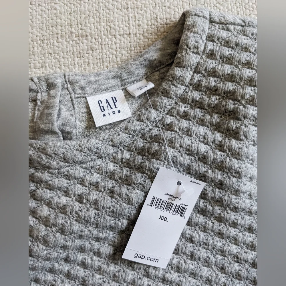 NWT Gap Kids Girl's size XXL Knit Sweater Dress Tulle Gray Long Sleeve Holiday